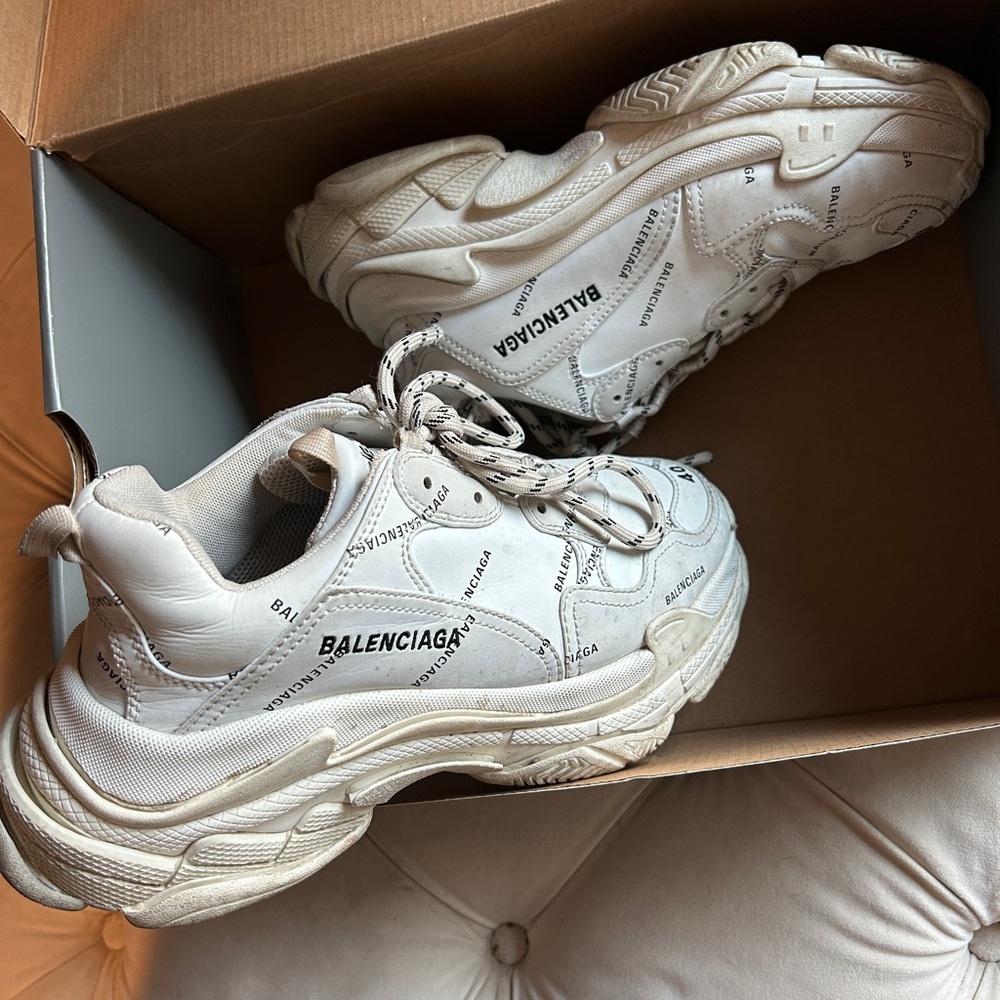 Balenciaga White Sneakers Fits like US 9
